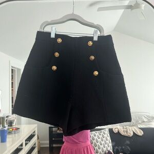 Zara Black Dress Shorts